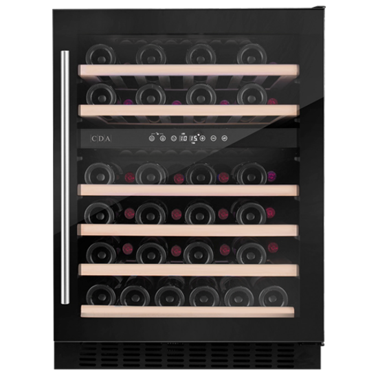CDA CFWC604BL 60cm Freestanding/under counter wine cooler, black
