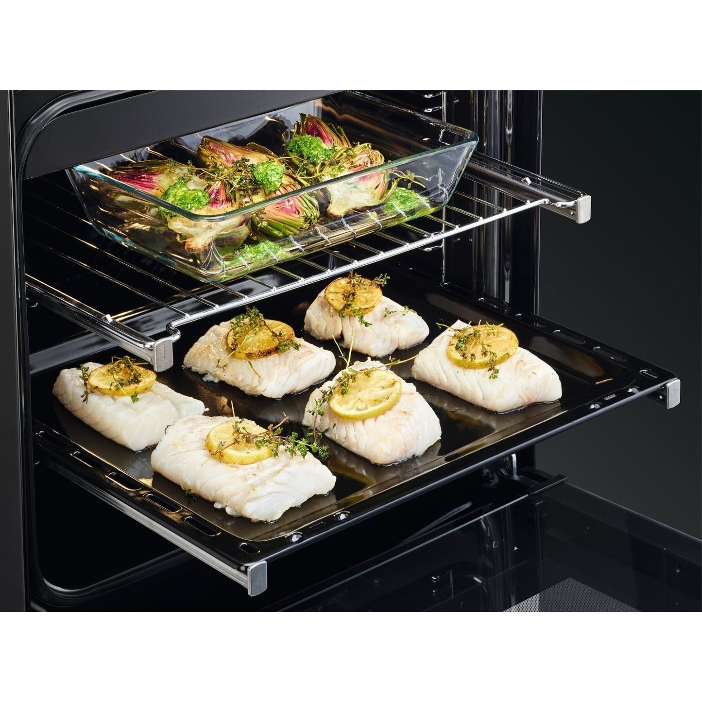 AEG CCX6540ACM 5000 SurroundCook Ceramic Electric Cooker Double Oven,Stainless Steel