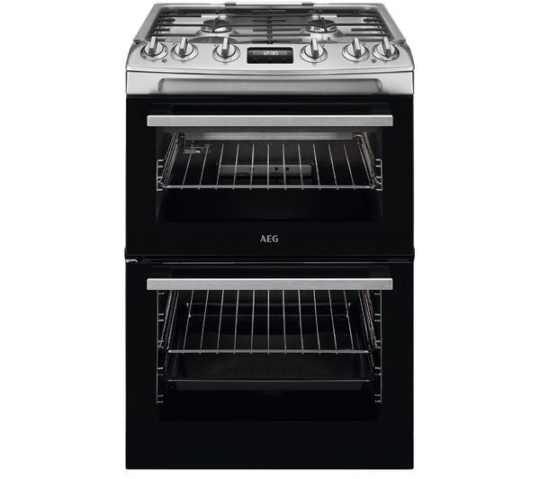 AEG CGX6130ACM 60cm Gas Double Oven Freestanding Cooker