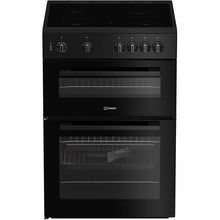 Load image into Gallery viewer, Indesit IT60V9KMB/UK Freestanding Electric Twin Cooker - Black - 60cm - A Rated