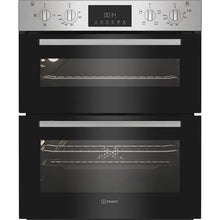 Load image into Gallery viewer, Indesit DUI10DIX Built Under Electric Fan Double Oven - Stainless Steel