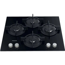 Load image into Gallery viewer, Hotpoint HGS61SBK Gas on Glass Hob - Black