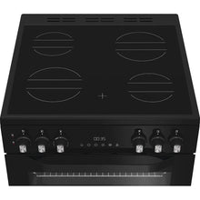 Load image into Gallery viewer, Hotpoint HTE6VDCB1 - Black 60cm Electric Cooker - Ceramic Hob - A Energy