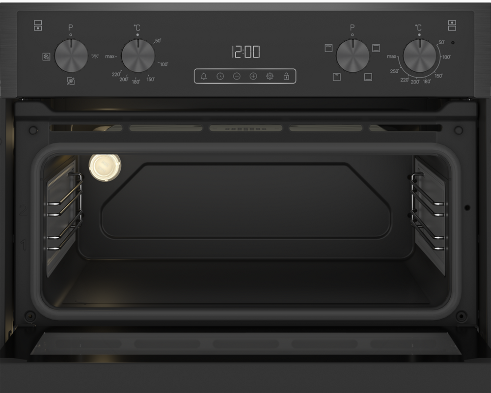 Blomberg RODN9202DX 59.4cm Built In Electric Double Oven - Dark Steel