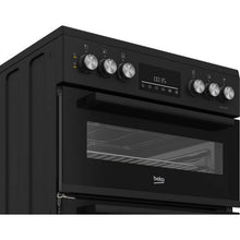 Load image into Gallery viewer, Beko EDC6731K 60cm Double Oven Electric Cooker with Vitroceramic Hob - Black