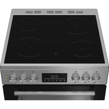 Load image into Gallery viewer, Beko EDC6731S 60cm Double Oven Electric Cooker with Vitroceramic Hob - Silver