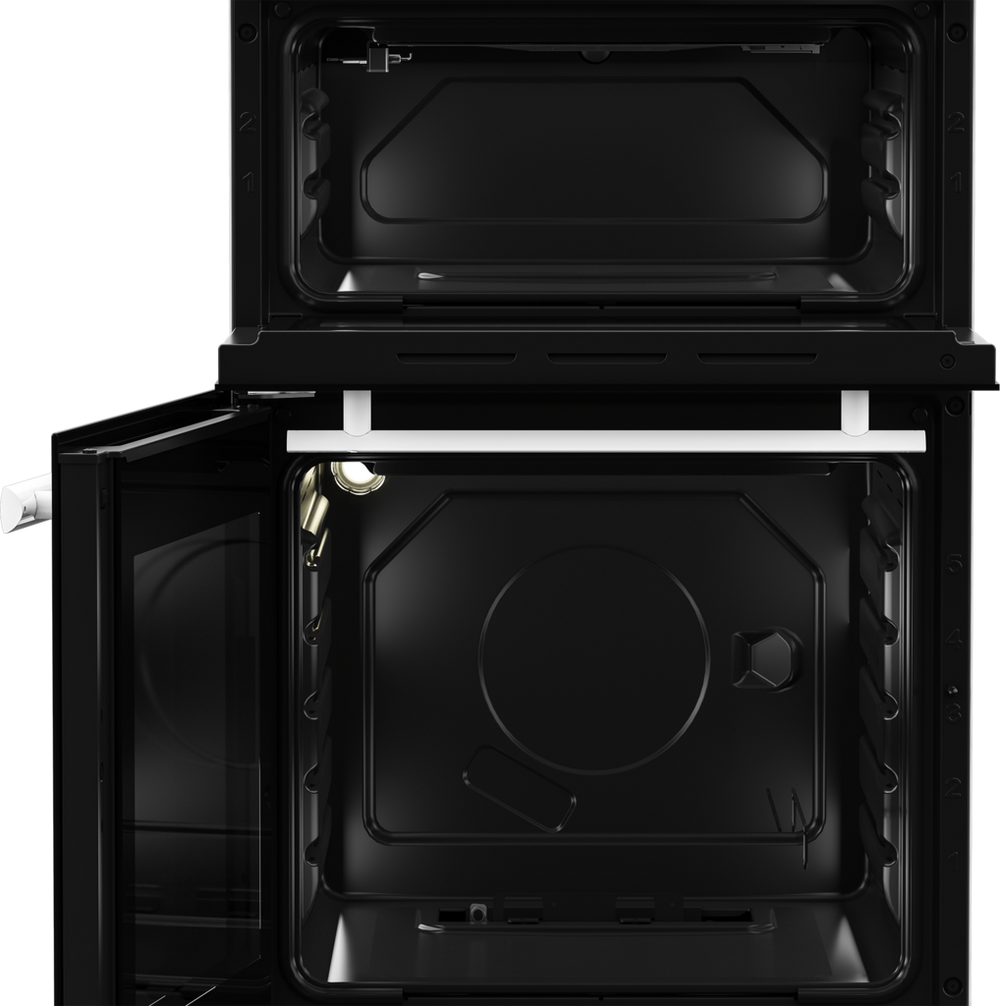 Beko EDG507W 50cm Twin Cavity Gas Cooker with Gas Hob - White