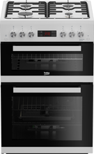 Load image into Gallery viewer, Beko EDG634W 60cm Double Oven Gas Cooker with Gas Hob - White
