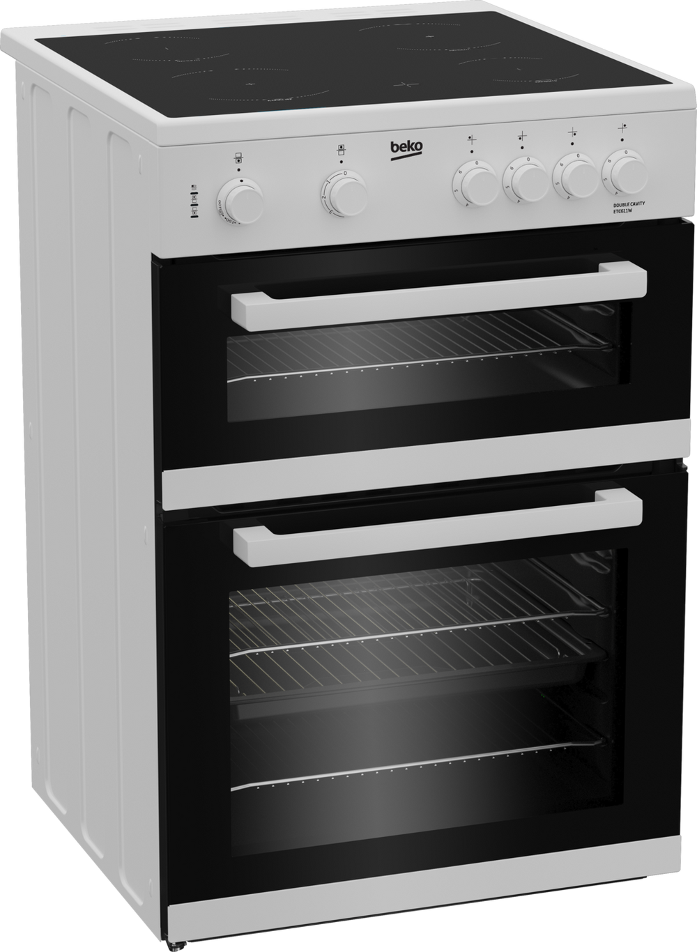 Beko ETC611W 60cm Electric Cooker with Ceramic Hob - White
