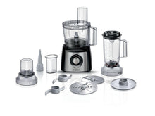 Load image into Gallery viewer, Bosch MCM3501MGB MultiTalent 3 Compact 800W Food Processor - Black & Stainless Steel