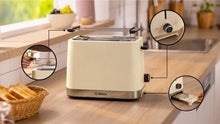 Load image into Gallery viewer, Bosch TAT4M227GB 2 Slice Toaster - Cream