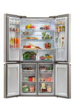 Load image into Gallery viewer, Haier HCR59F19ENMM 90.8cm Freestanding American Fridge Freezer - Platinum Inox