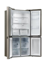 Load image into Gallery viewer, Haier HCR59F19ENMM 90.8cm Freestanding American Fridge Freezer - Platinum Inox