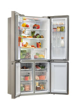 Load image into Gallery viewer, Haier HCR59F19ENMM 90.8cm Freestanding American Fridge Freezer - Platinum Inox