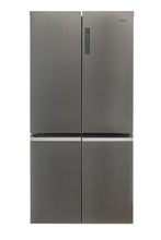 Load image into Gallery viewer, Haier HCR59F19ENMM 90.8cm Freestanding American Fridge Freezer - Platinum Inox