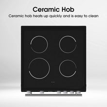 Load image into Gallery viewer, Hisense HDE3211BBUK 60cm Double Oven Electric Cooker with Ceramic Hob - Black