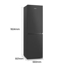 Load image into Gallery viewer, Hisense RB327N4BBE 55cm 50/50 Total No Frost Fridge Freezer - Black Steel