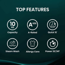 Load image into Gallery viewer, Hisense WF1Q1041BW 10kg 1400 Spin, Steam Washing Machine - White