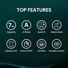 Load image into Gallery viewer, Hisense WF1Q7021BW 7kg 1200 Spin, Steam Washing Machine - White