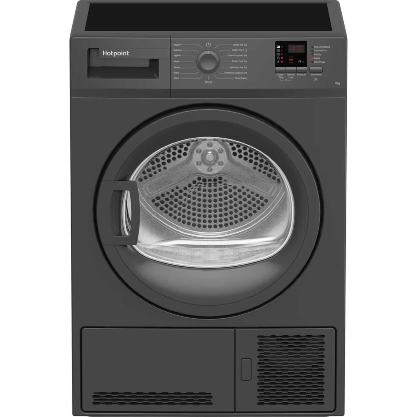 Hotpoint Dryer 8KG Condenser Sensor Dry Graphite - CHDC82GGGDUK