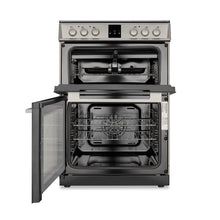 Load image into Gallery viewer, Montpellier MDOC60FS Silver 60cm Double Oven Cooker