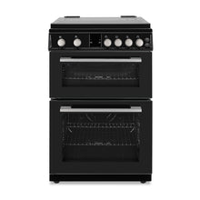 Load image into Gallery viewer, Montpellier MDOG60LK Black Gas Double Oven Lidded 60cm Cooker
