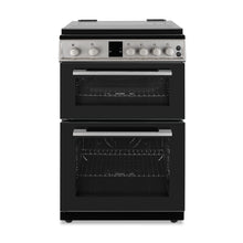 Load image into Gallery viewer, Montpellier MDOG60LS Silver Gas Double Oven Lidded 60cm Cooker