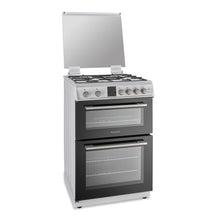 Load image into Gallery viewer, Montpellier MDOG60LW White Gas Double Oven Lidded 60cm Cooker