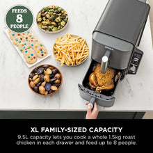 Load image into Gallery viewer, Ninja SL400UK Double Stack XL 2-Drawer 9.5L Air Fryer - Grey