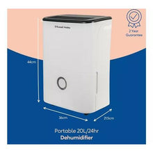 Load image into Gallery viewer, Russell Hobbs RHDH2002 20L Dehumidifier - White &amp; Black
