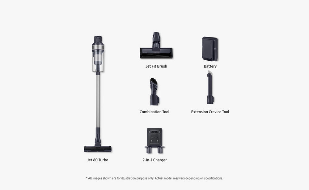 Samsung VS15A6031R4/EU Jet 60 Turbo Cordless Stick Vacuum Cleaner - 40 Minutes Run Time - Teal Violet