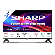 Load image into Gallery viewer, Sharp 1T-C24GD2225K 24" HD Ready Frameless Smart Roku TV