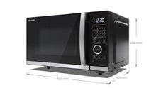 Load image into Gallery viewer, Sharp YC-QC254AU-B 25 Litres Flatbed Convection Oven Microwave with Grill - Black