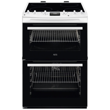 Load image into Gallery viewer, AEG CCX6540ACW 5000 SurroundCook Ceramic Electric Cooker with Double Oven, White
