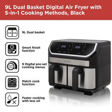 Load image into Gallery viewer, Black & Decker BXAF17094GB 9 Litre Dual Air Fryer