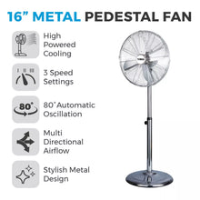 Load image into Gallery viewer, Tower T637000 16 Inch Metal Pedestal Fan