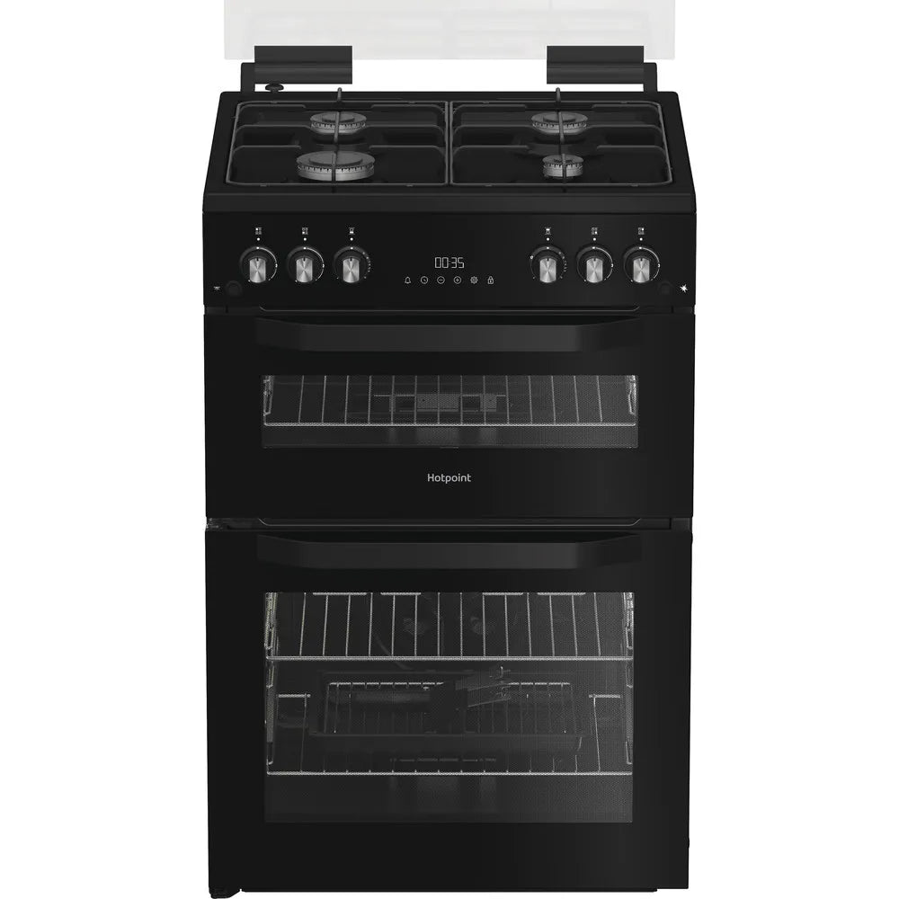 Hotpoint HDG6GDCB1 Freestanding 60cm Gas Double Cooker – Black