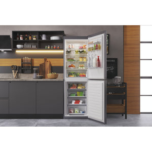 Hotpoint HBTNF60182XUK 60cm 50/50 INOX fridge freezer: frost free