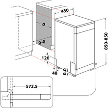 Load image into Gallery viewer, Hotpoint HSFO 3T223 W X UK N Dishwasher - Inox