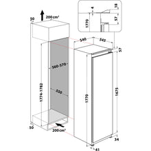 Load image into Gallery viewer, Whirlpool integrated fridge: in White - ARG 1808322