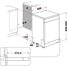 Load image into Gallery viewer, Indesit D2FHK26SUK Dishwasher: full size, silver