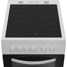 Load image into Gallery viewer, Indesit ITE5VMW 50cm Electric Twin Cooker with Ceramic Hob - White