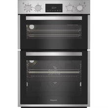Load image into Gallery viewer, Hotpoint DIH82D1IX Built In Double Fan Oven with Telescopic Shelf