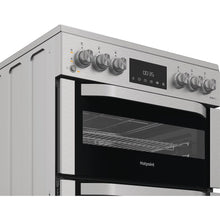 Load image into Gallery viewer, Hotpoint HDE6VDCASX Freestanding 60cm Electric Double Cooker – Inox