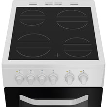 Load image into Gallery viewer, Hotpoint HTE5VCW 50cm Electric Cooker with Ceramic Hob – White