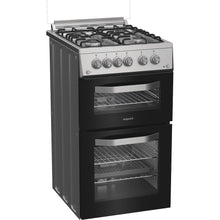 Load image into Gallery viewer, Hotpoint HDG5GCX Freestanding 50cm Gas Double Cooker – Inox
