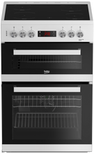 Load image into Gallery viewer, Beko EDC634W 60cm Double Oven Electric Cooker with Ceramic Hob - White