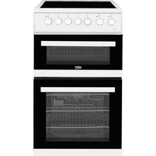 Load image into Gallery viewer, Beko EDVC503W 50cm Double Oven Electric Cooker - White