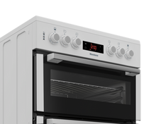 Load image into Gallery viewer, Blomberg HKN65W 60cm Double Oven Electric Cooker with Ceramic Hob - White