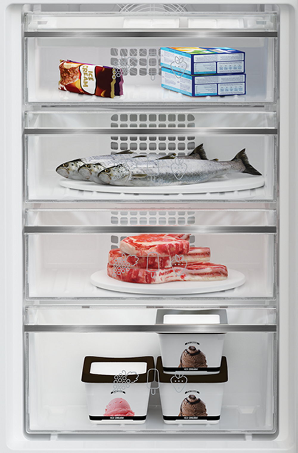Blomberg KNE4564EVI 54cm Integrated 50:50 Frost Free Fridge Freezer